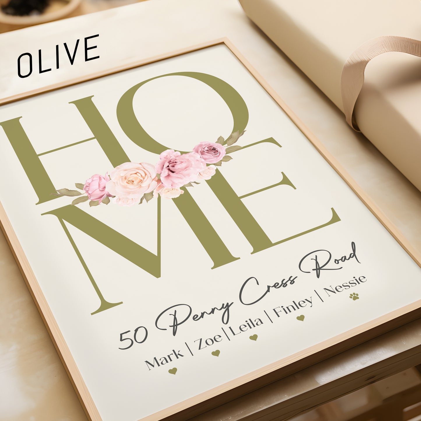 Personalised Family Home Print | More Colours