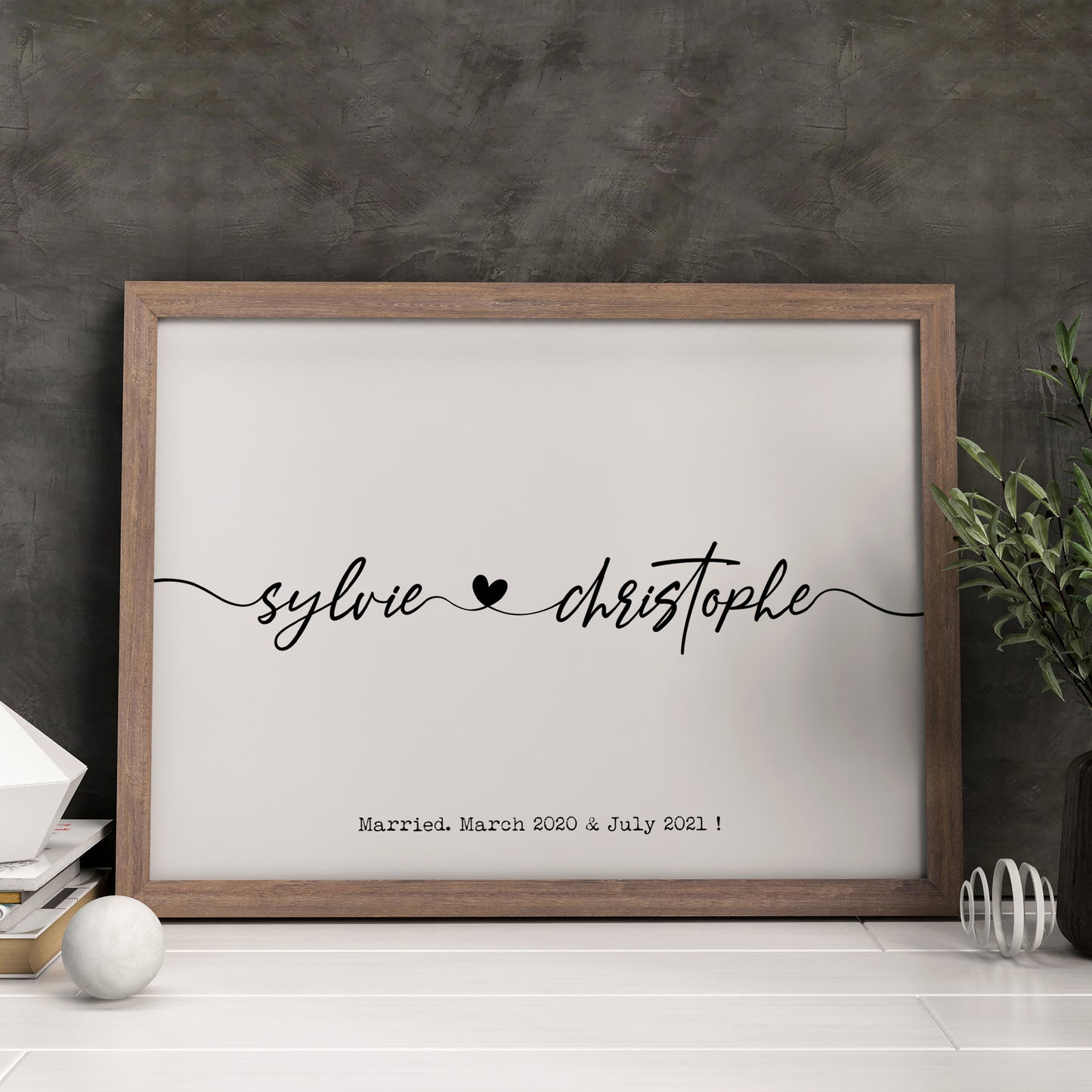 Personalised Couples Name Print