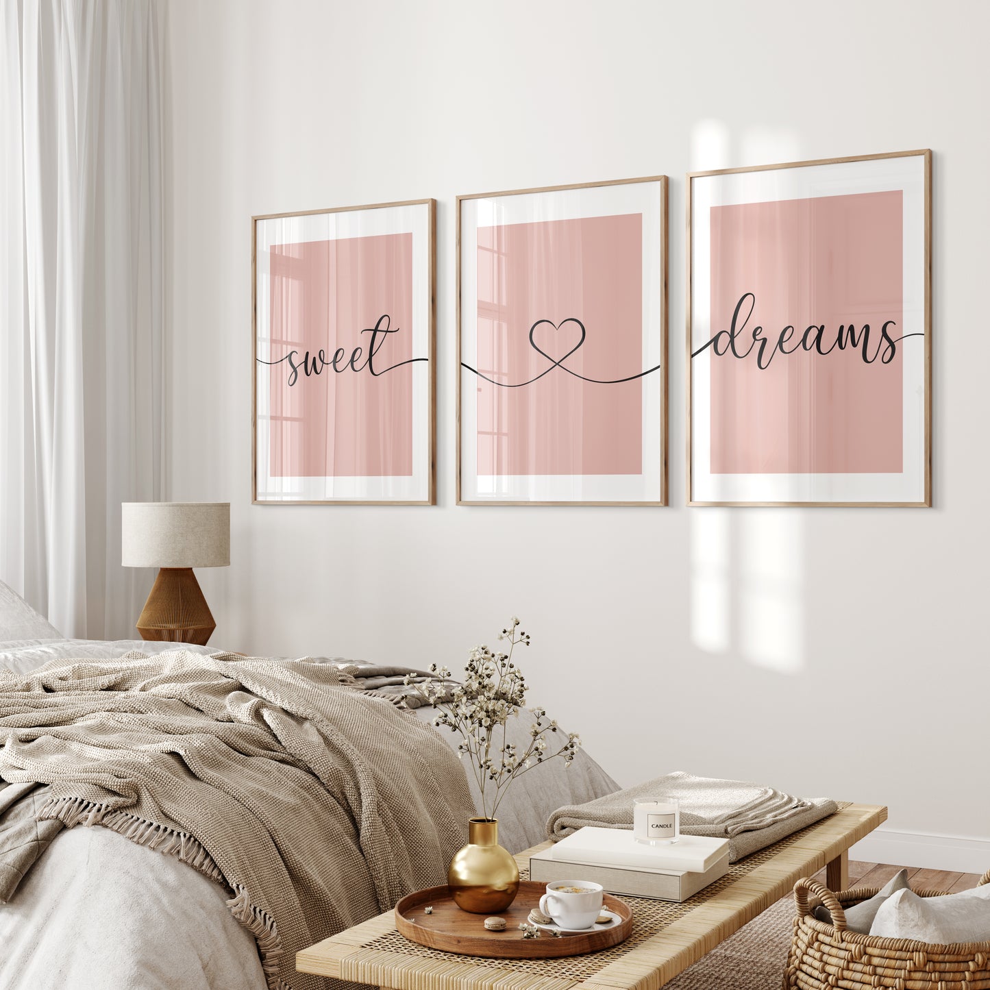 Sweet Dreams, Set of 3 | Bedroom Prints