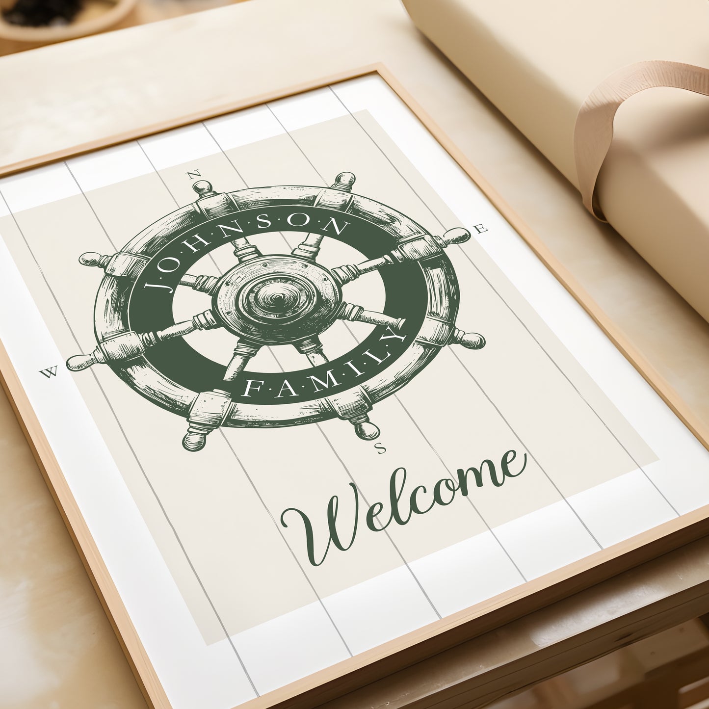 Personalised Family Welcome Sign | Helm Welcome Print
