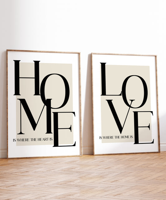 HOME - LOVE | Hallway Prints