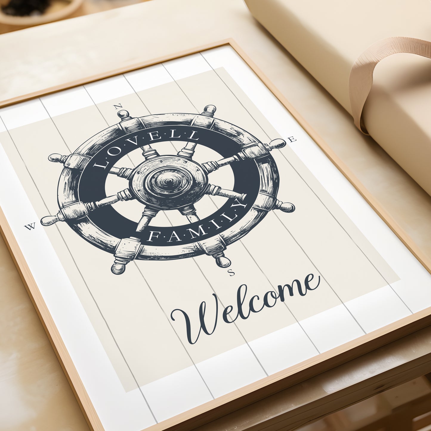 Personalised Family Welcome Sign | Helm Welcome Print