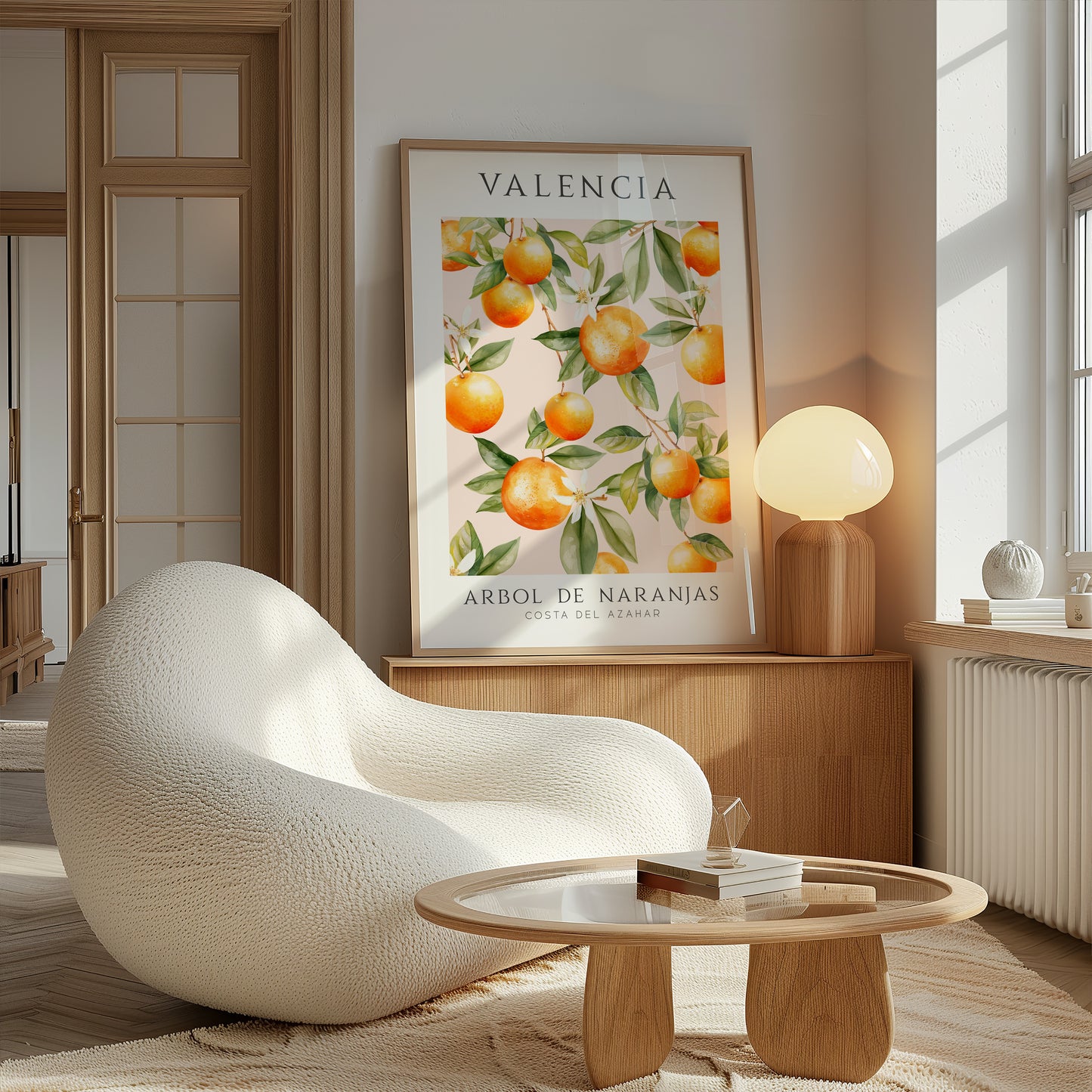 Valencia Orange Tree Print, Kitchen Wall Art, Vintage Wall Art, Fruit Poster Collection