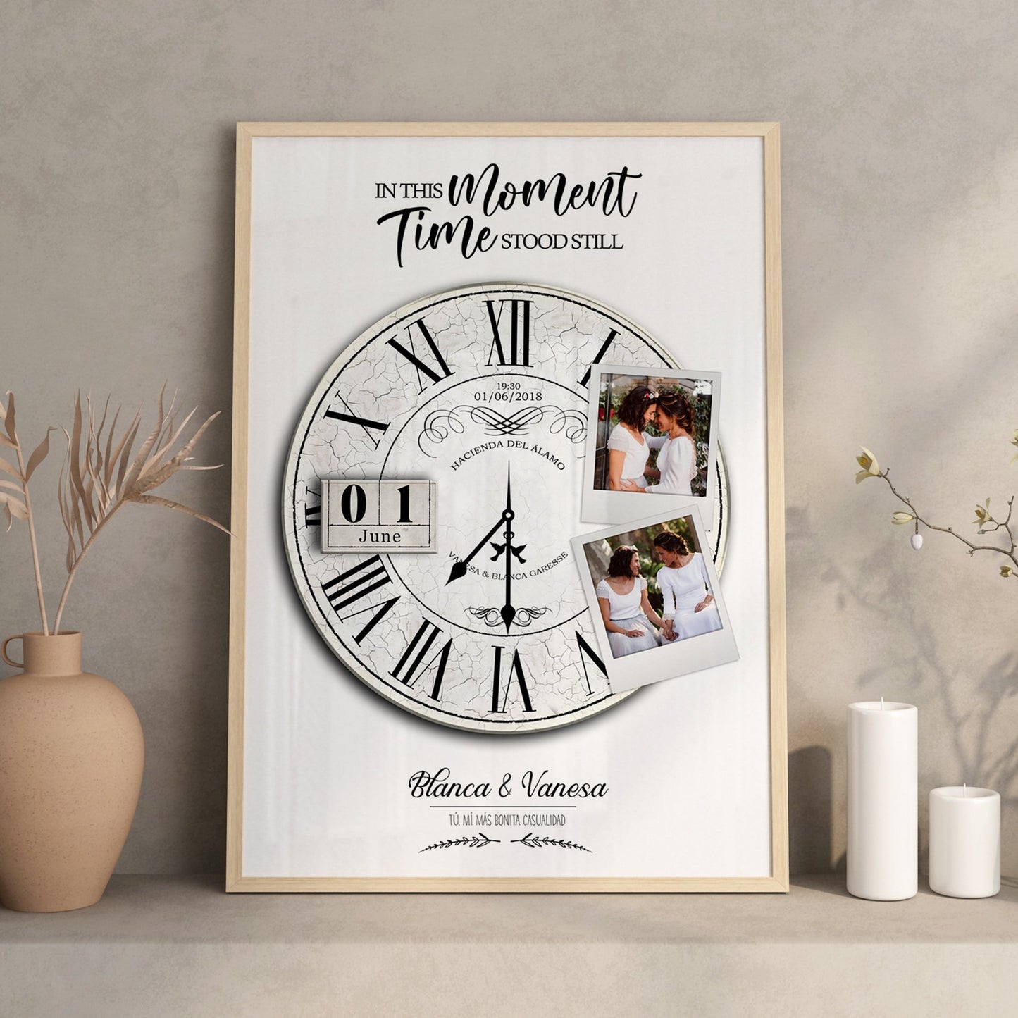 In This Moment Time Stood Still | Wedding Anniversary Gift