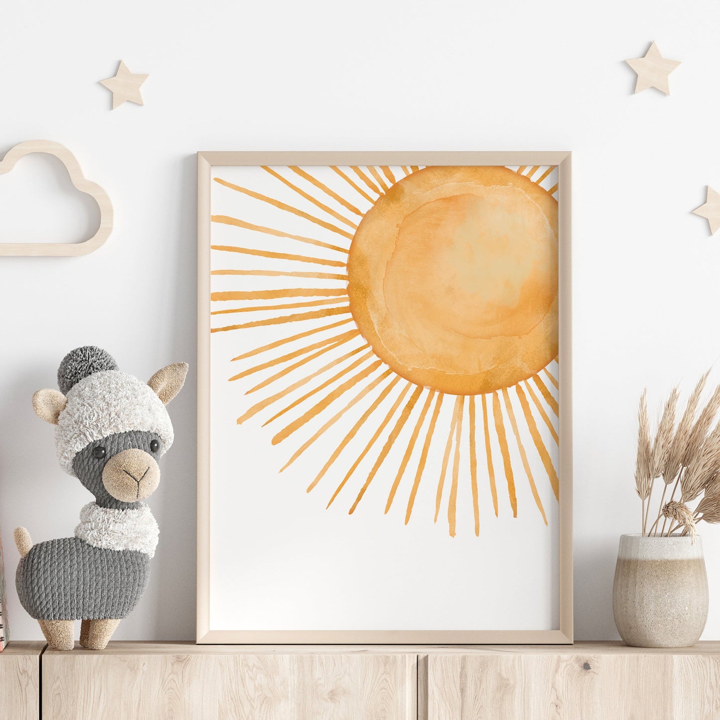 Set of 3 Sunrise and Sunset Nursery Prints, Gender Neutral Decor