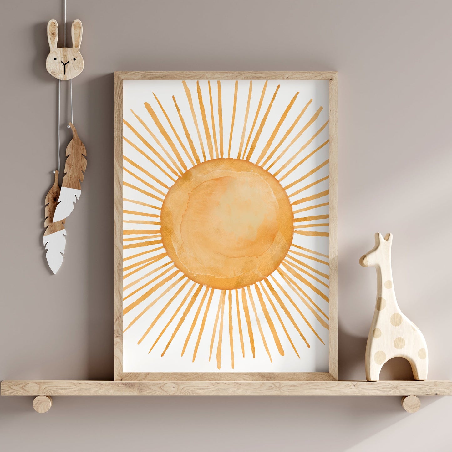 Set of 3 Sunrise and Sunset Nursery Prints, Gender Neutral Decor