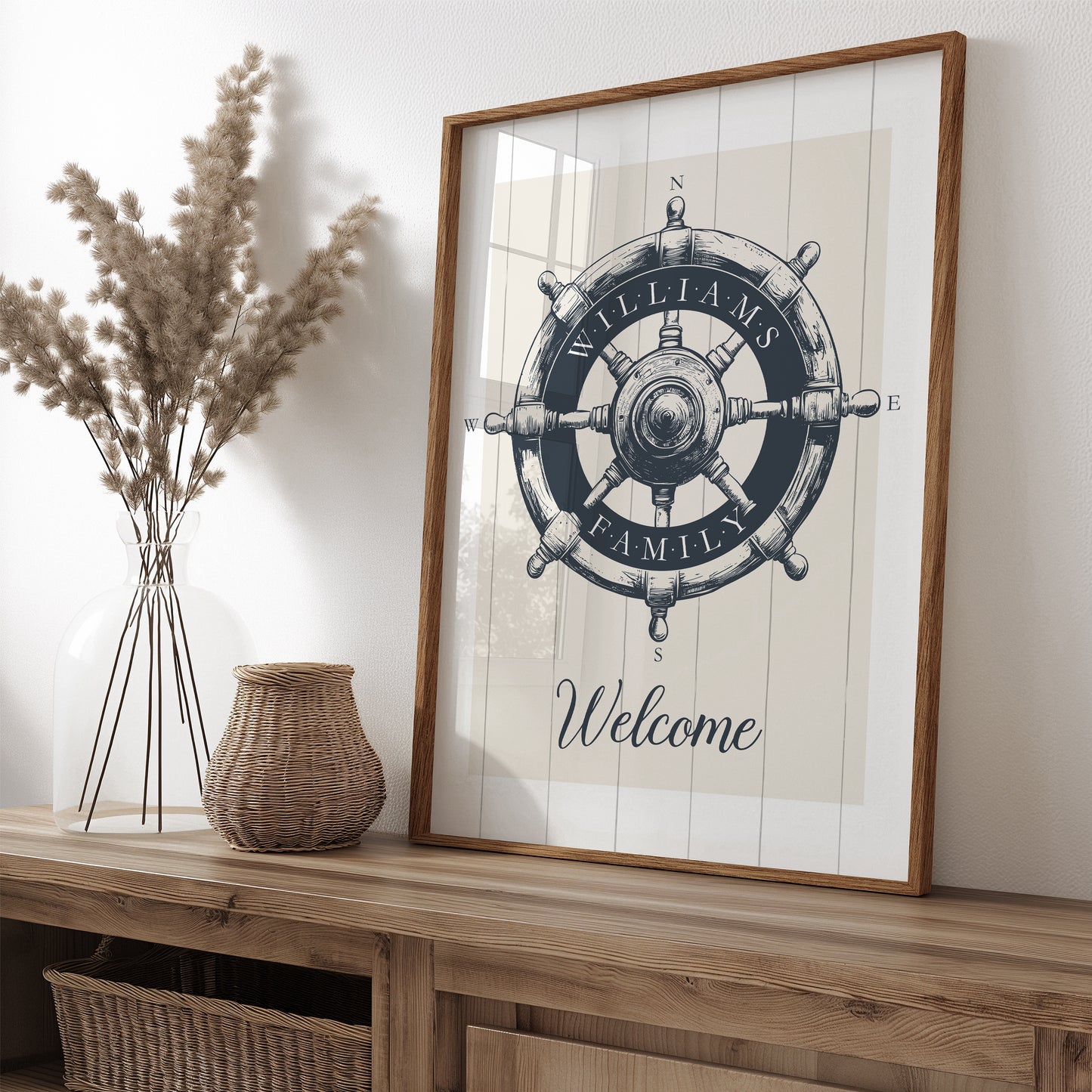 Personalised Family Welcome Sign | Helm Welcome Print