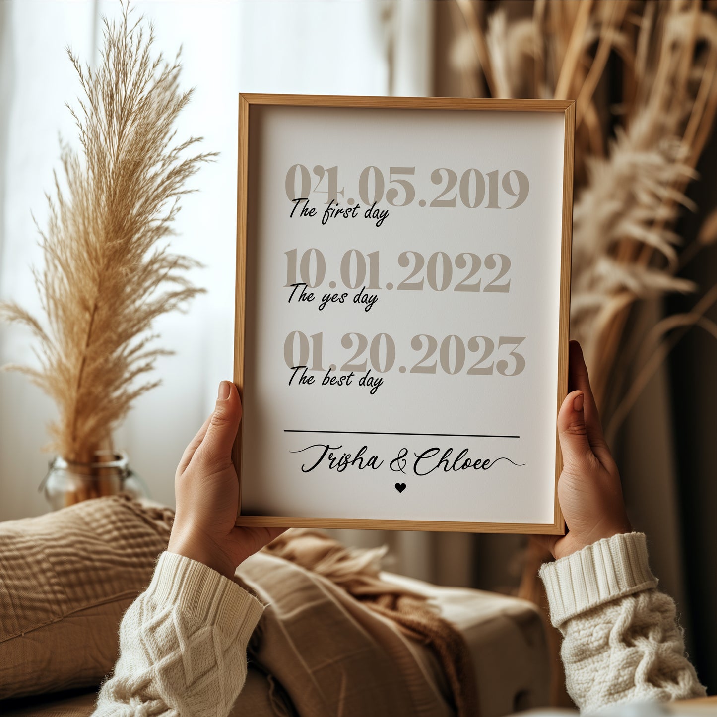 First Day, Yes Day, Best Day | Relationship Dates Print