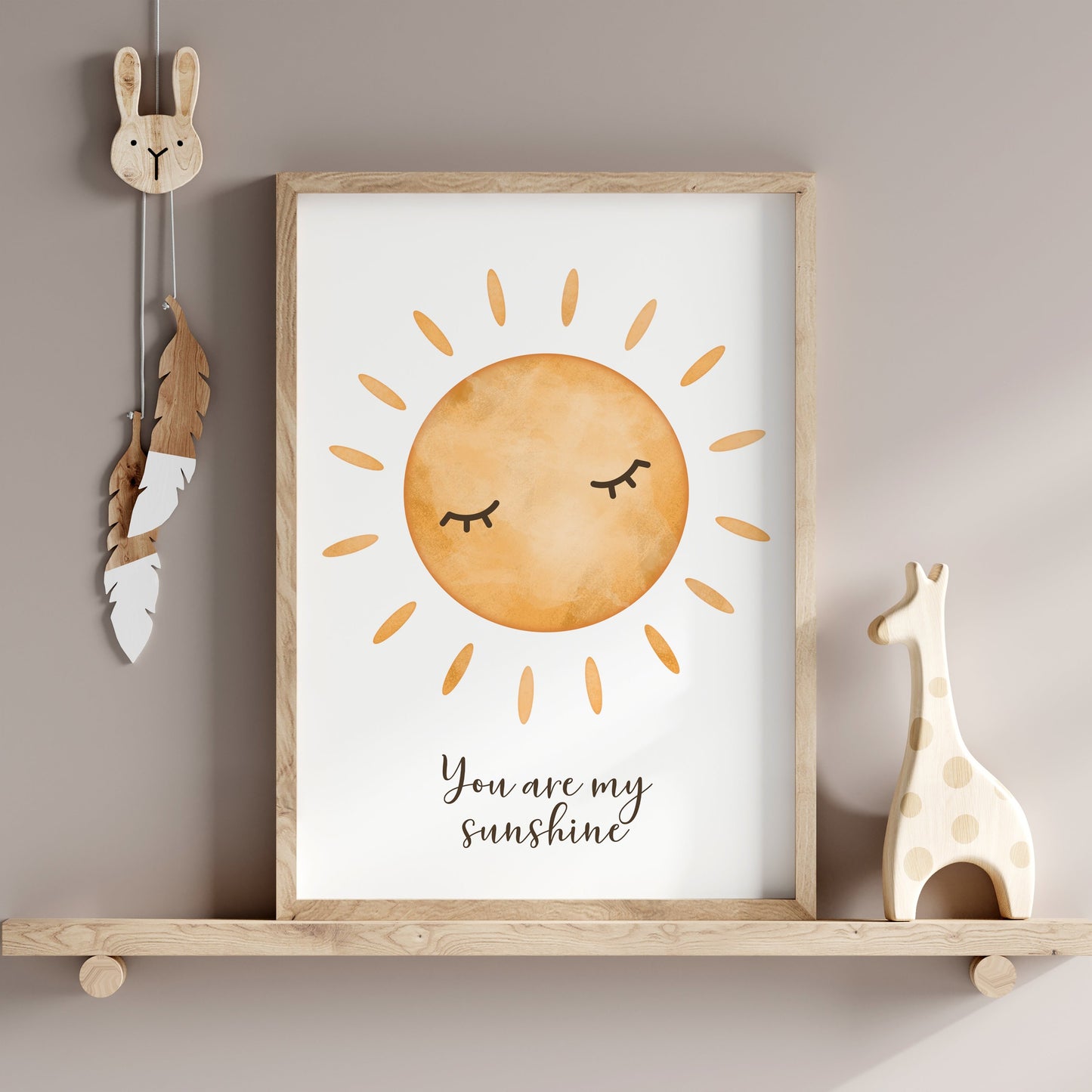 You Are My Sunshine, Nursery Poster Set of 3, Whimsical Nursery Prints, Gender Neutral Playroom