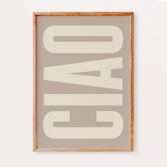 Ciao Beige Print