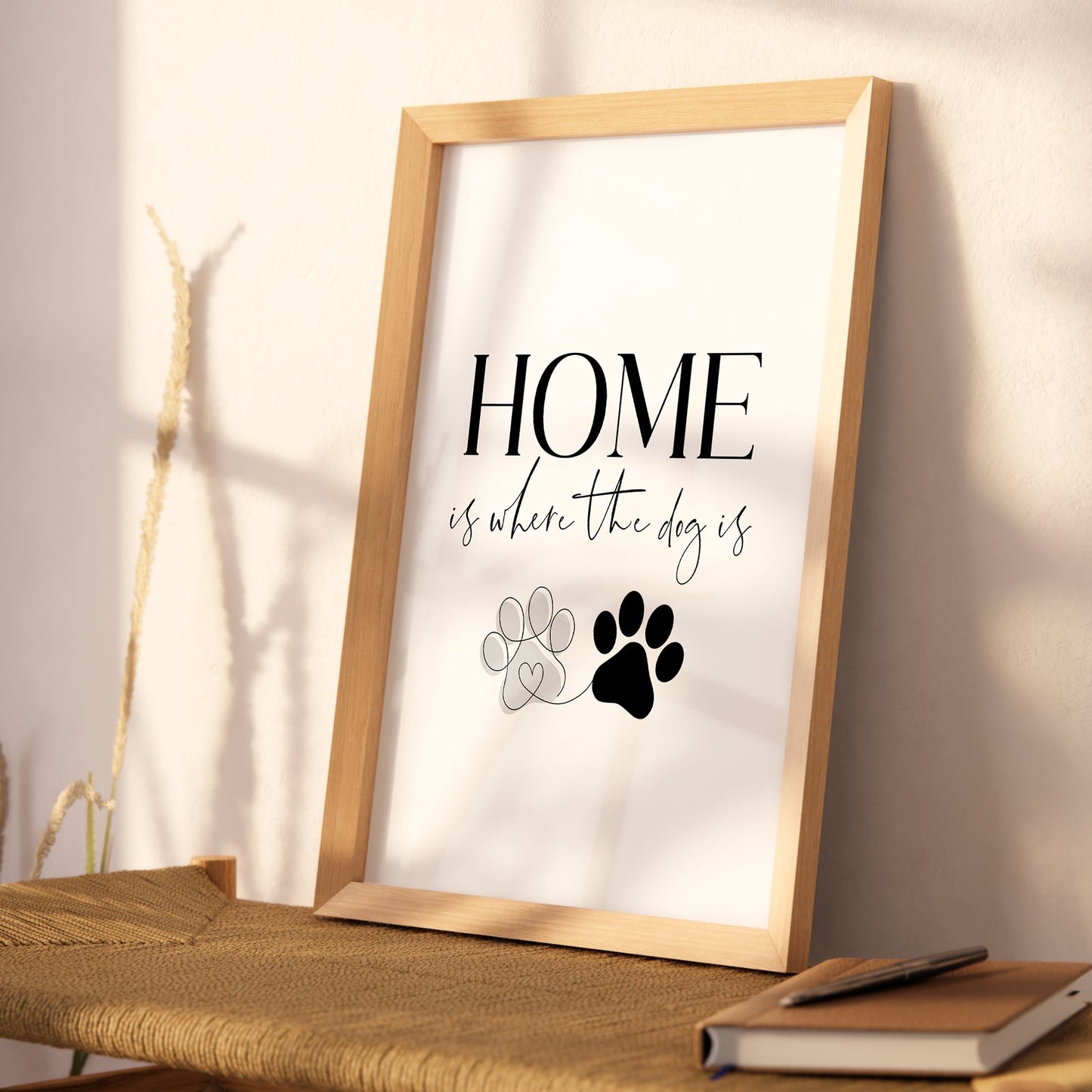 Home is Where The Dog is, Dog Lovers Print, Pet Quotes and Phrases