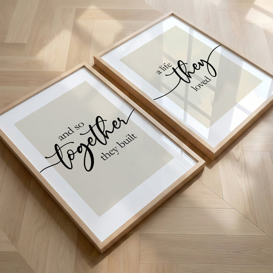 And So Together They Built a Life They Loved | Set of 2