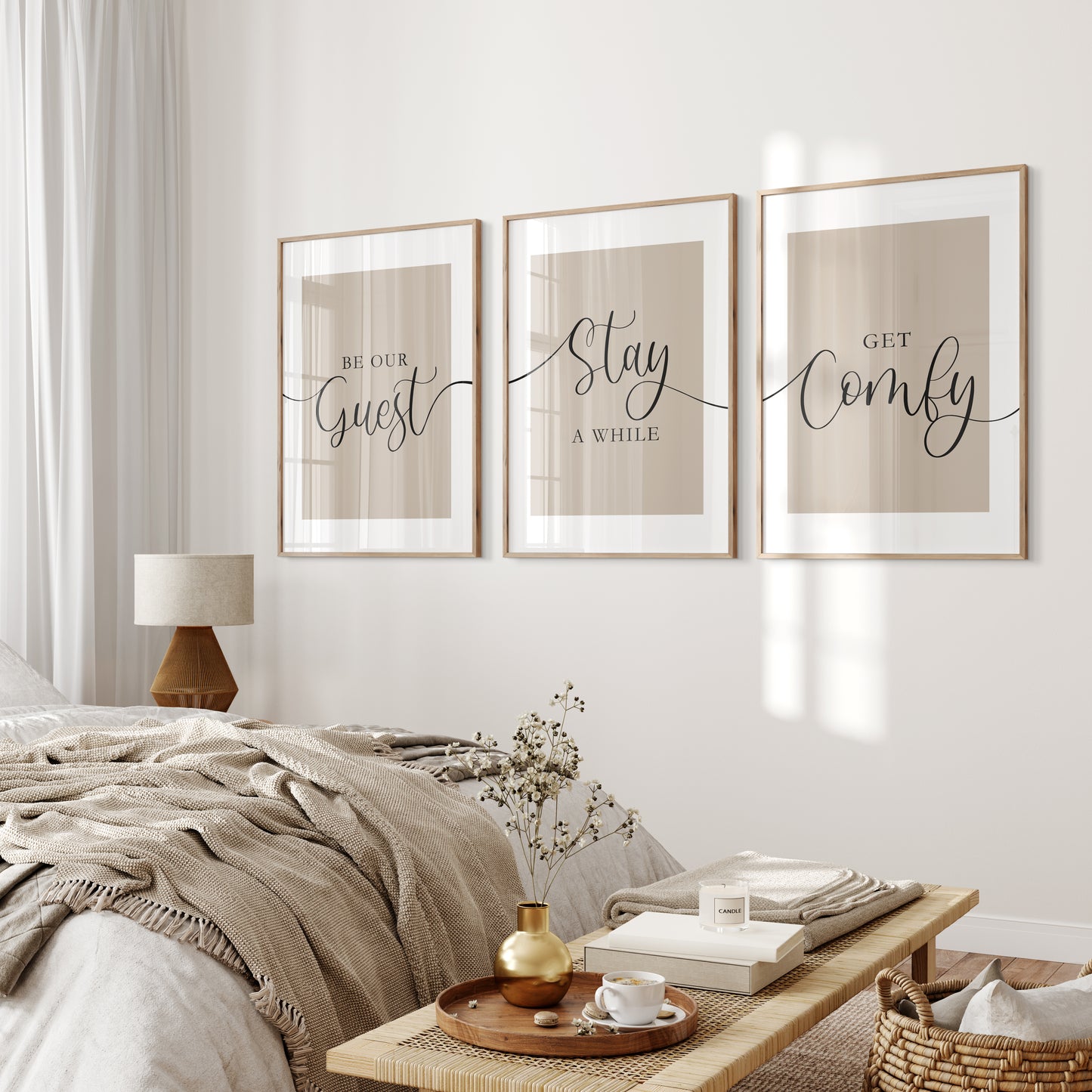 Be Our Guest, Stay a While, Get Comfy | Set of 3