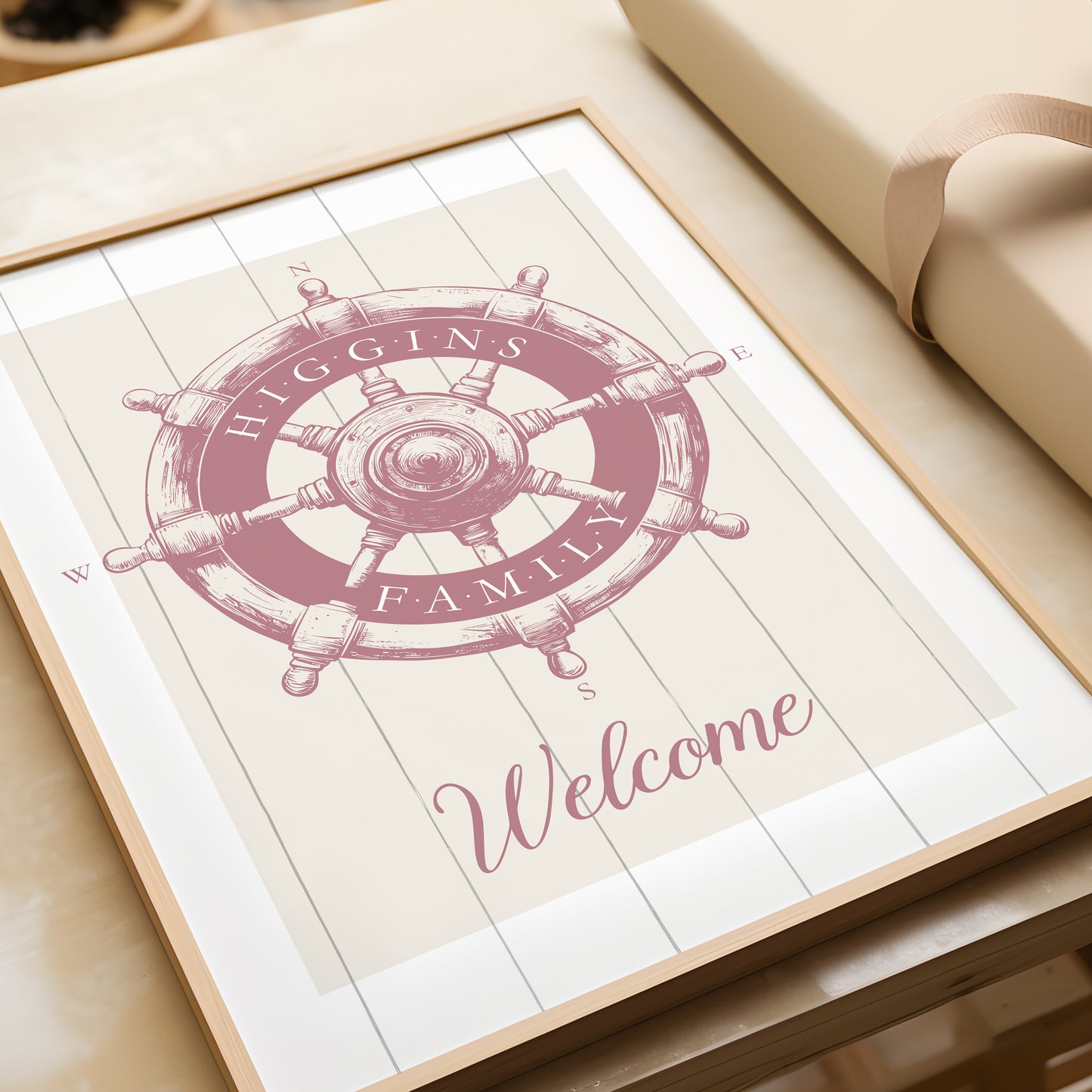Personalised Family Welcome Sign | Helm Welcome Print