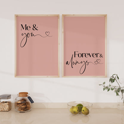 Me & You, Forever & Always | Set of 2