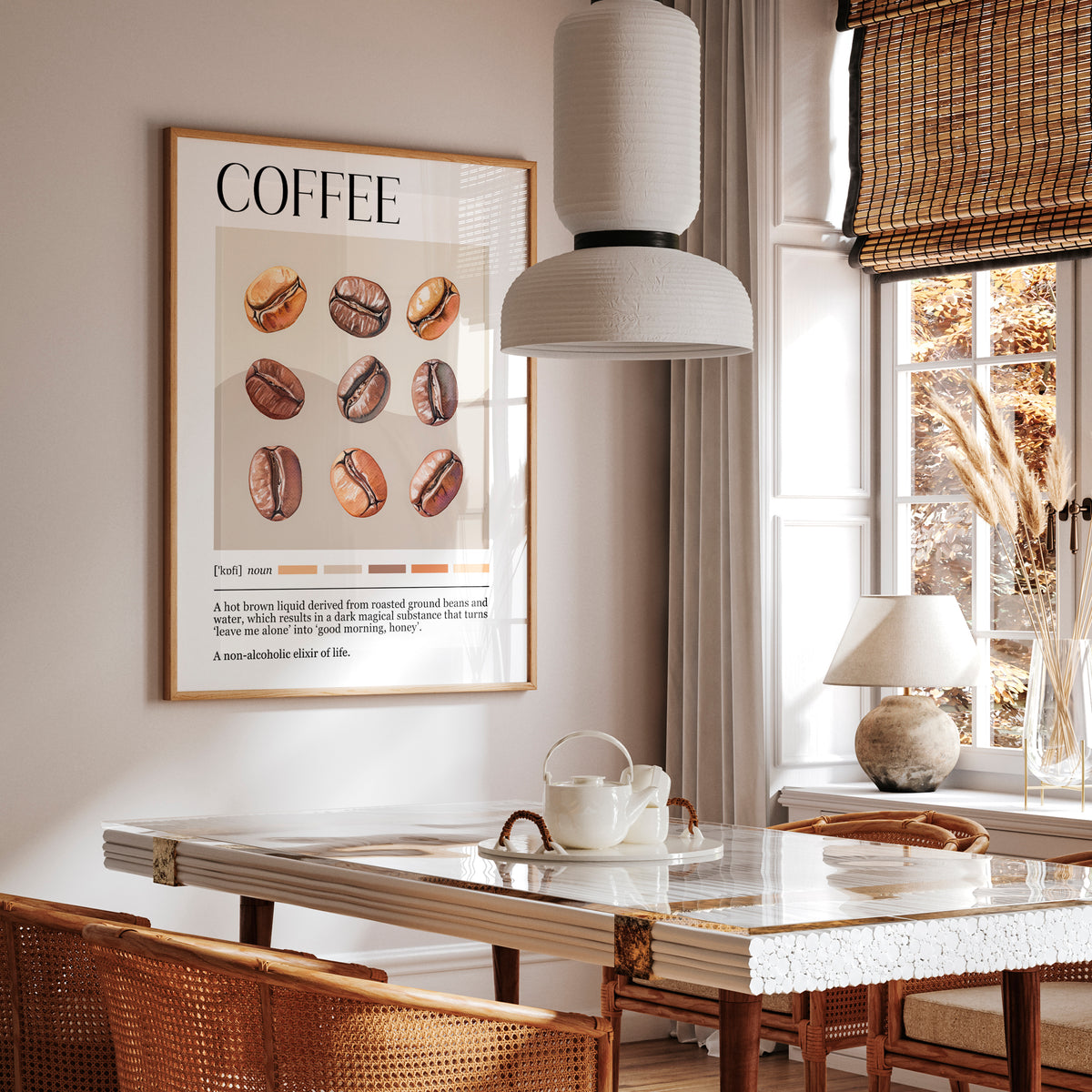 Coffee Bean Definition Print