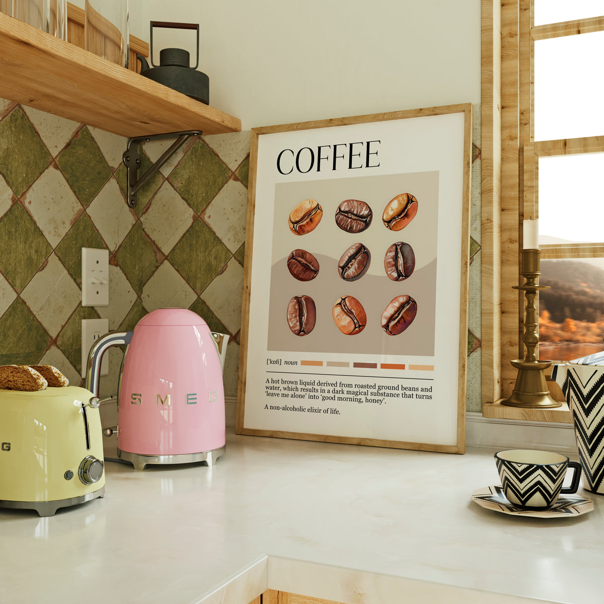 Coffee Bean Definition Print