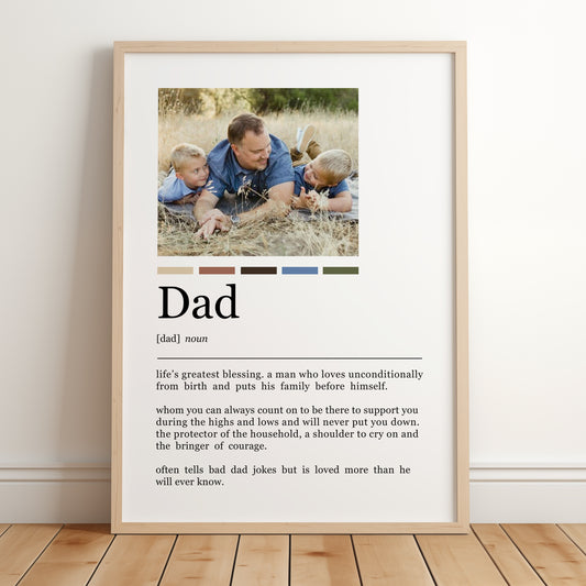 Personalised Dad Definition Print