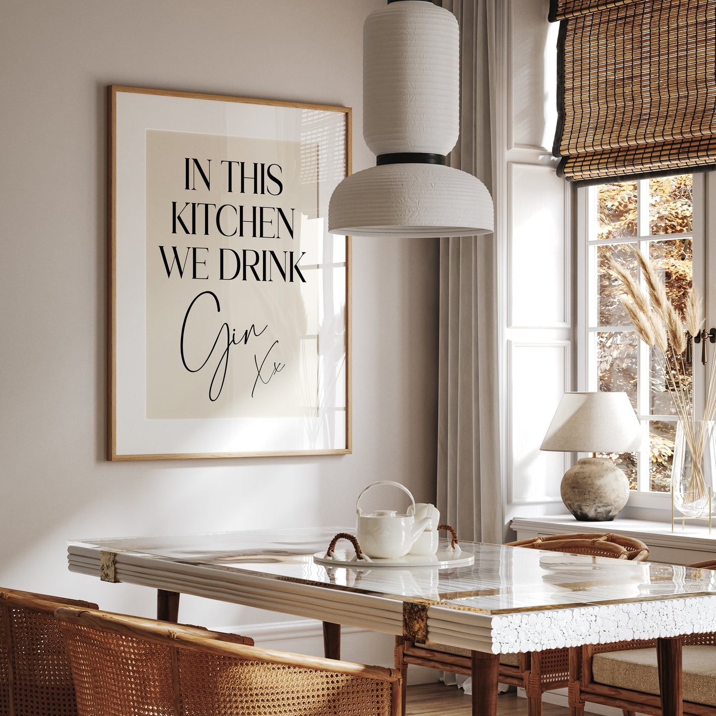 In This Kitchen We Drink Gin - Kitchen Print