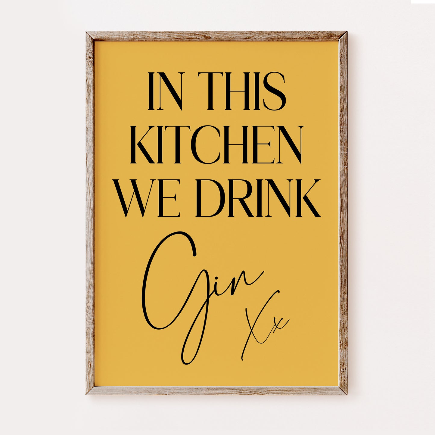 In This Kitchen We Drink Gin - Kitchen Print