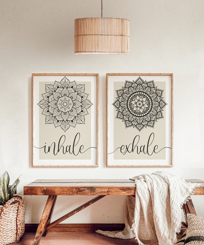 Inhale and Exhale Mandala | Set of 2