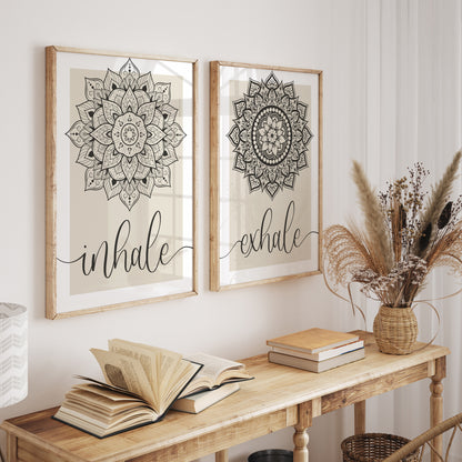 Inhale and Exhale Mandala | Set of 2