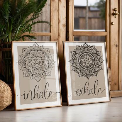 Inhale and Exhale Mandala | Set of 2
