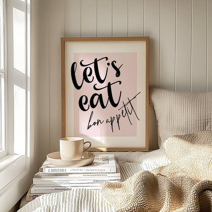 Let's Eat Bon Appetit | Kitchen Print