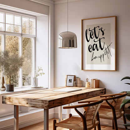 Let's Eat Bon Appetit | Kitchen Print