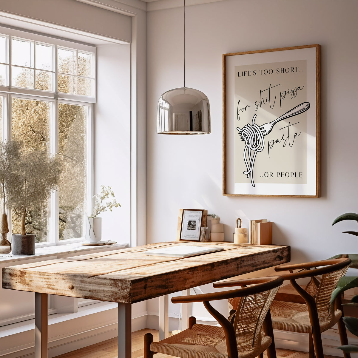 Life's Too Short for Sh*t Pizza, Pasta or People | Kitchen Print