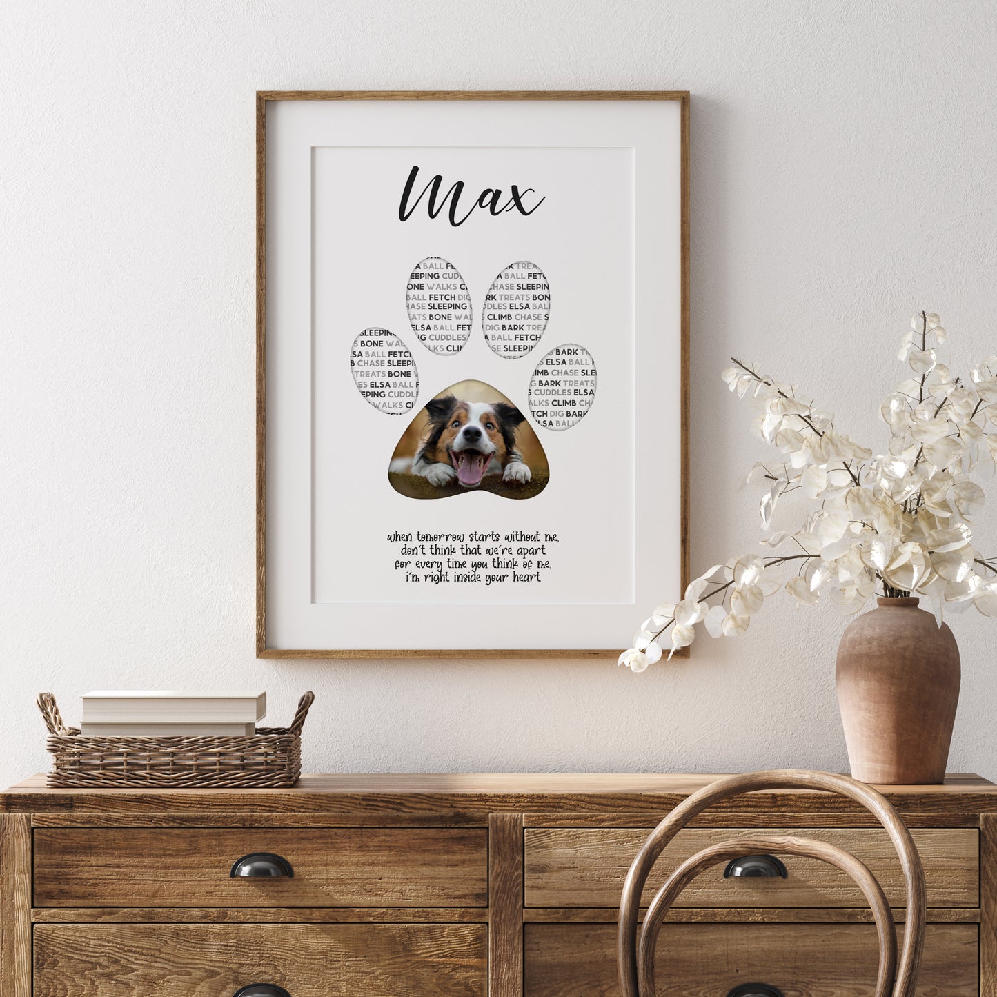 Custom Pet Bereavement Print with Photo