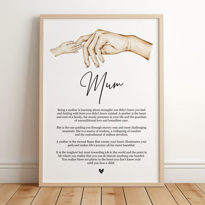 Mother and Child Hands Definition Print | Portrait