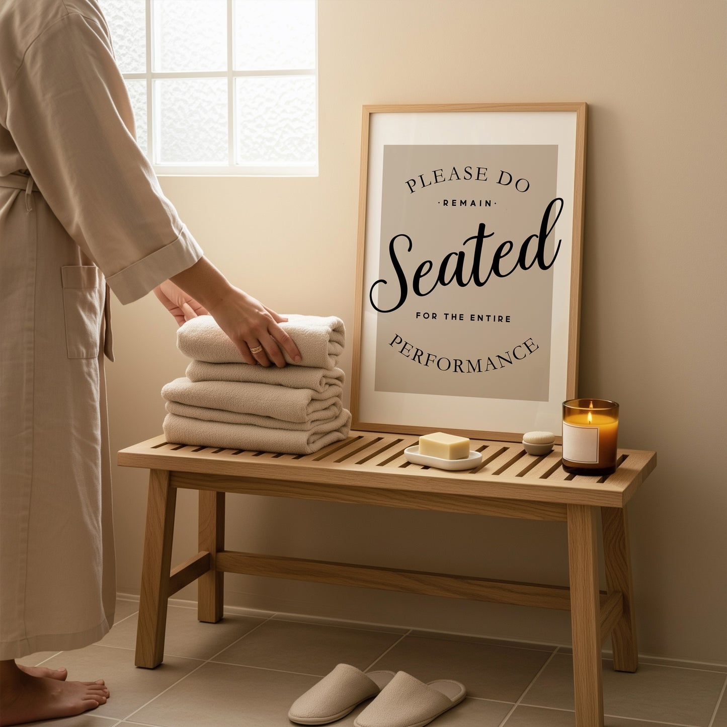 Please Remain Seated for the Entire Performance | Bathroom Print