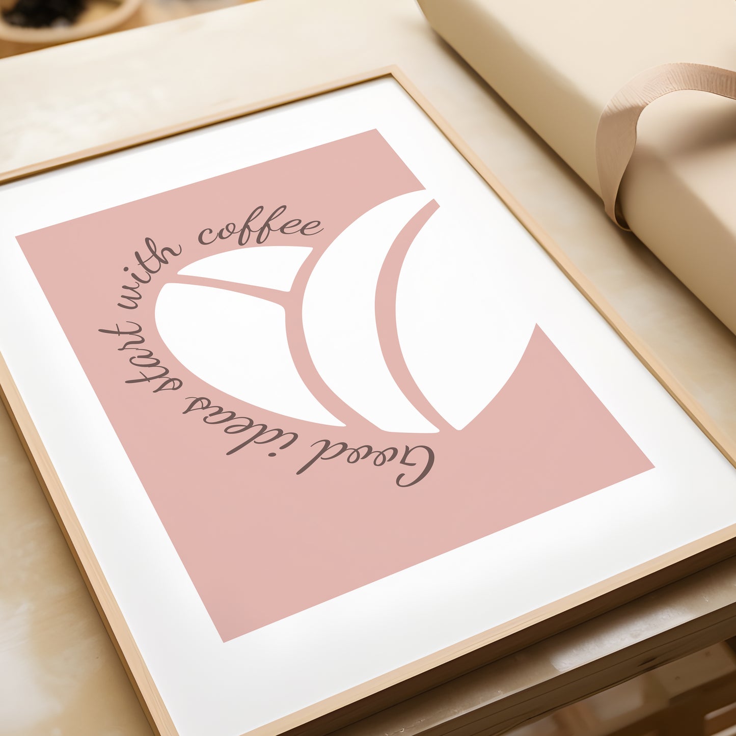 Good Ideas Start With Coffee Print | MORE COLOURS