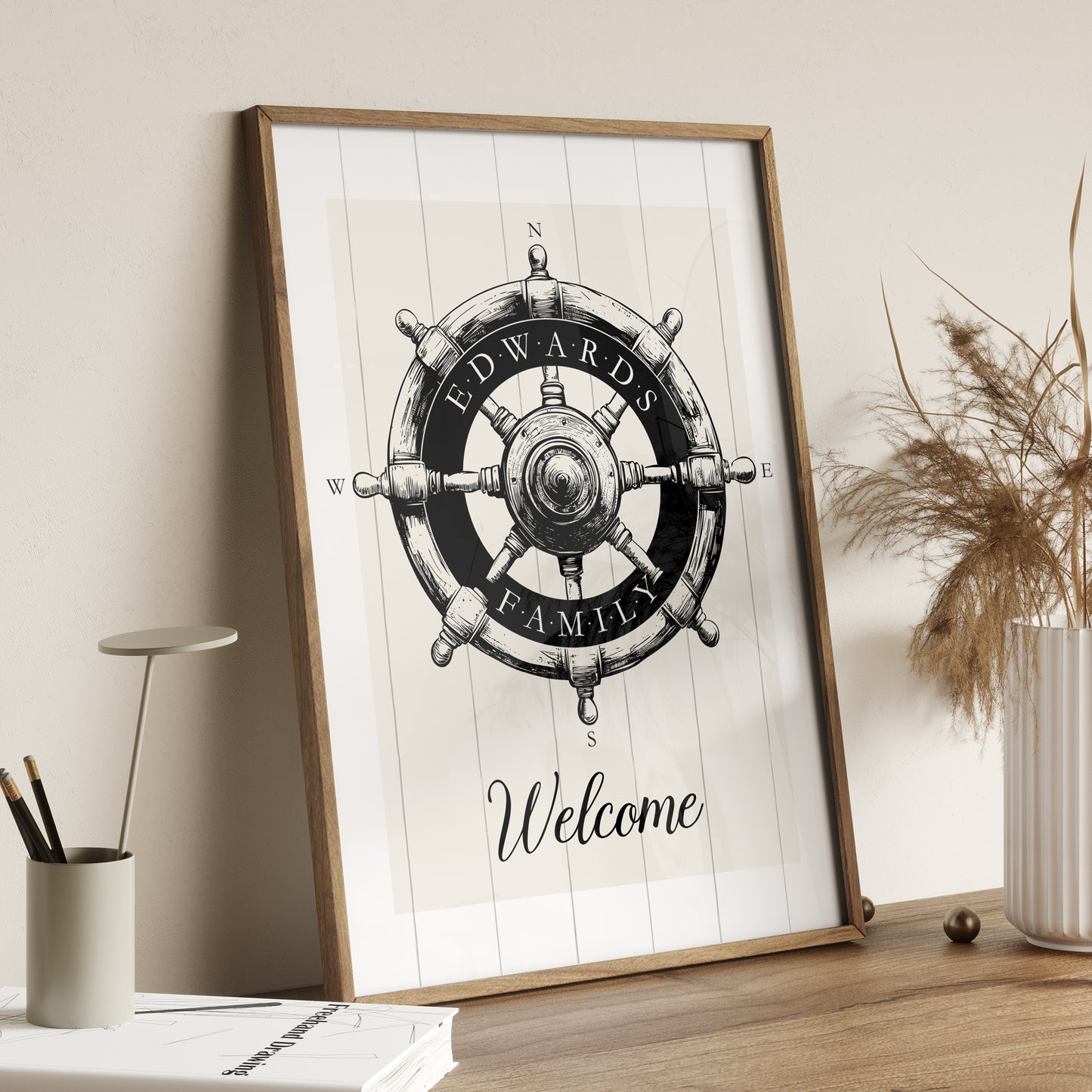 Personalised Family Welcome Sign | Helm Welcome Print