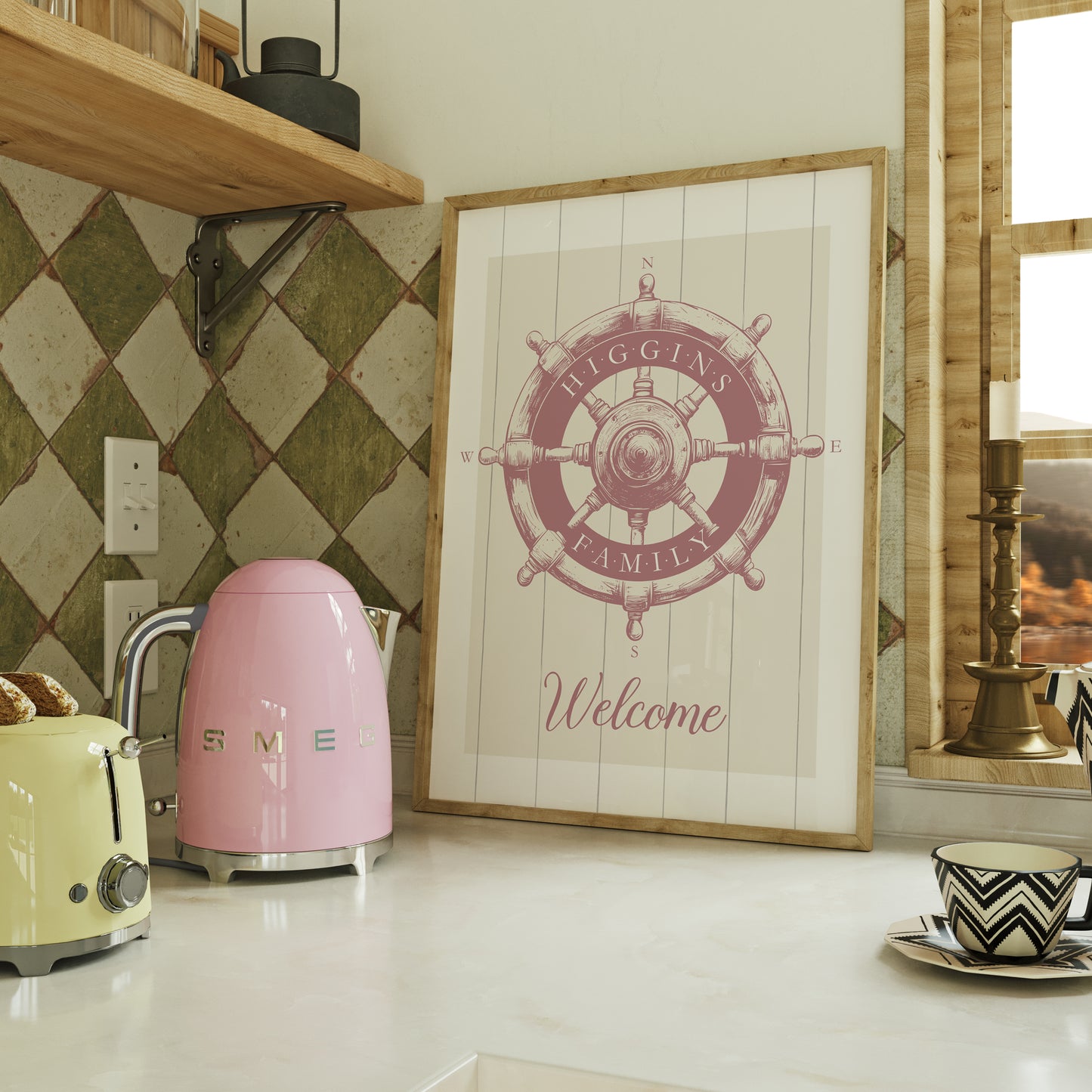 Personalised Family Welcome Sign | Helm Welcome Print