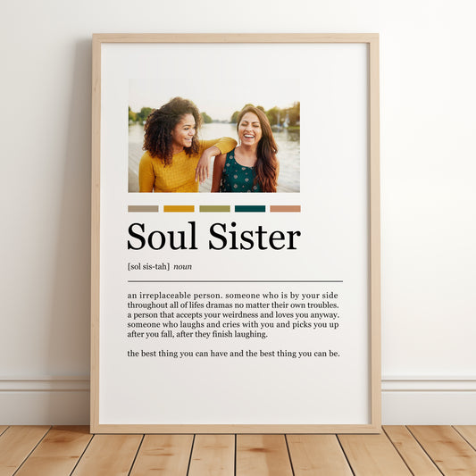 Personalised Soul Sister Definition Print