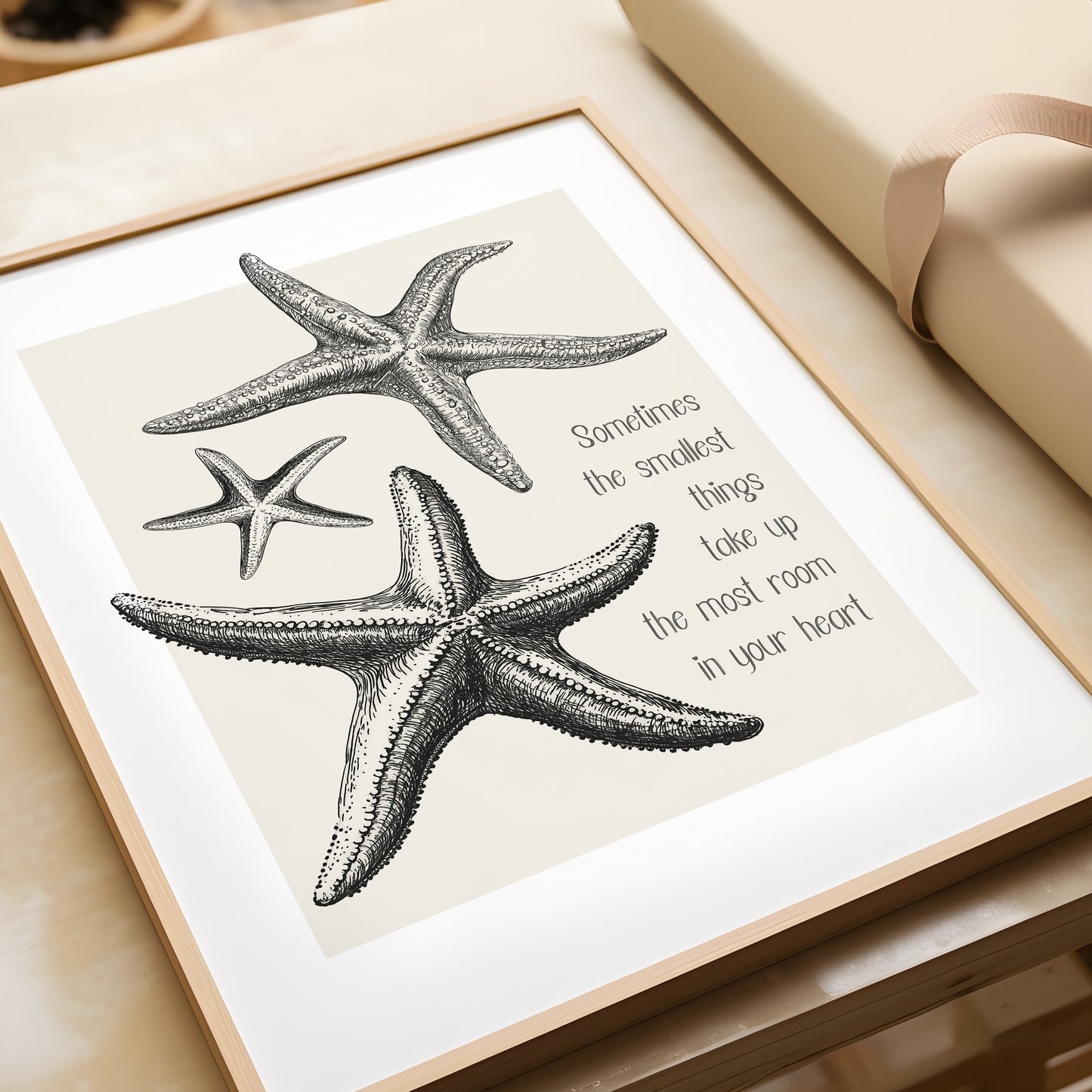 Starfish Family Quote | Coastal Prints