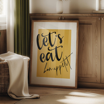 Let's Eat Bon Appetit | Kitchen Print