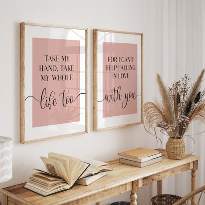 Take My Hand Take My Whole Life Too | Set of 2