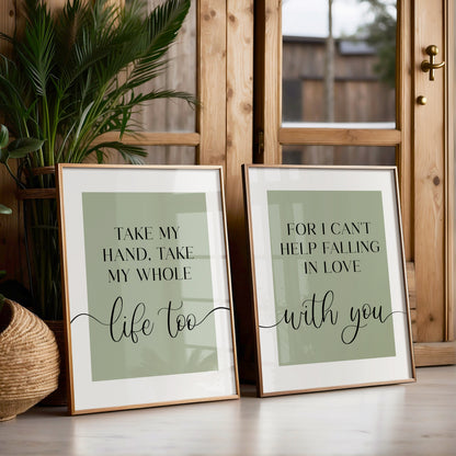 Take My Hand Take My Whole Life Too | Set of 2