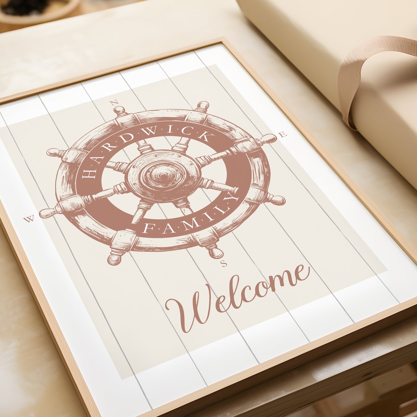 Personalised Family Welcome Sign | Helm Welcome Print