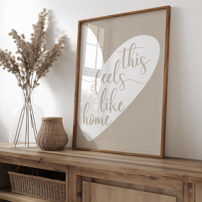This Feels Like Home Heart Print