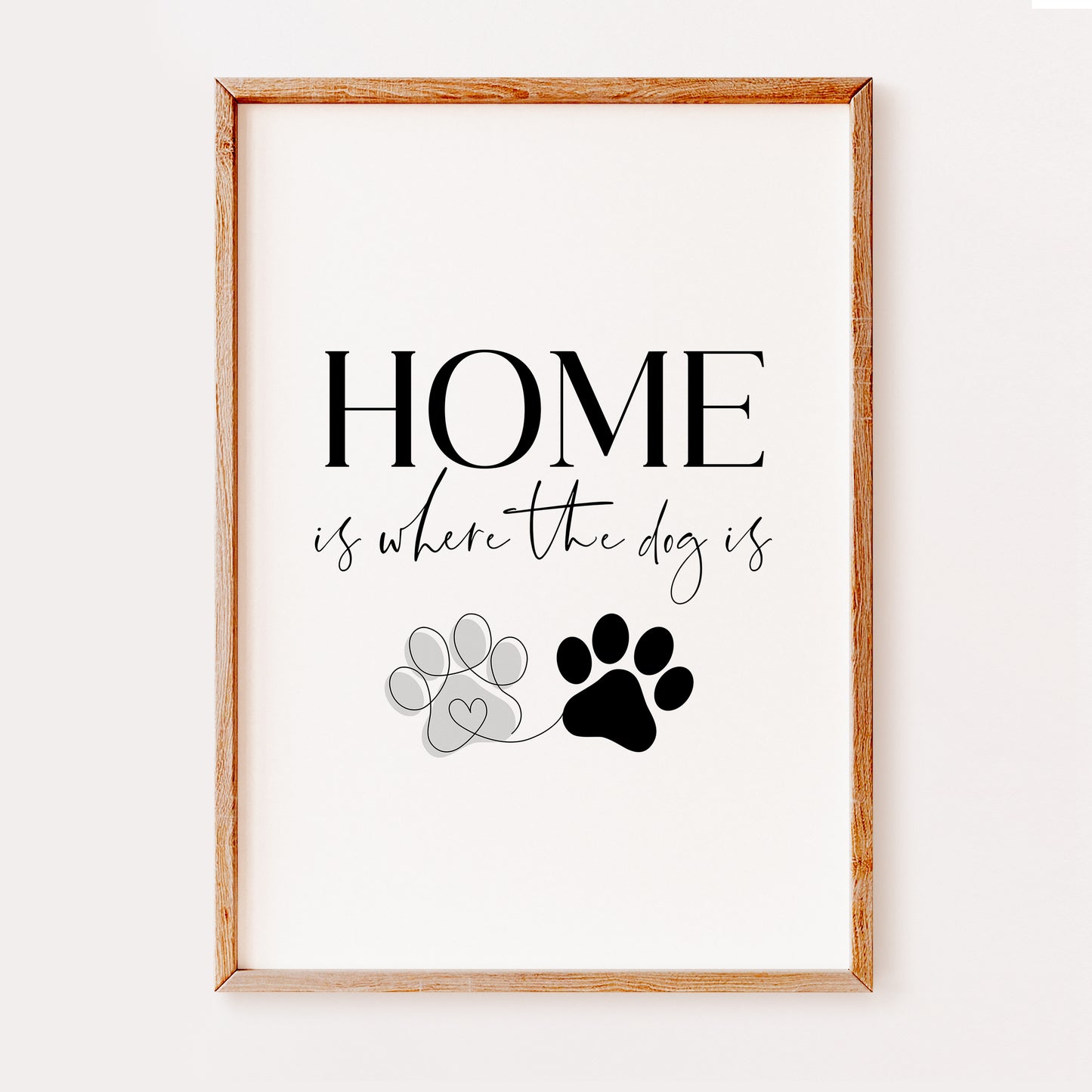 Home is Where The Dog is, Dog Lovers Print, Pet Quotes and Phrases