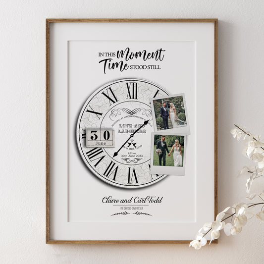 In This Moment Time Stood Still | Wedding Anniversary Gift