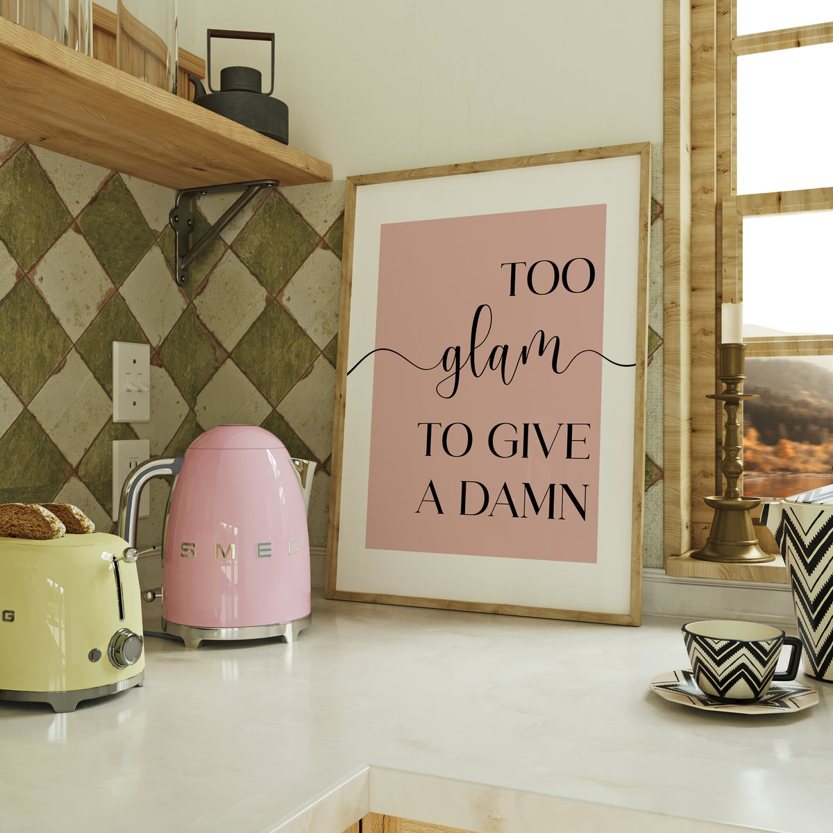 Too Glam to Give a Damn - Bedroom Print