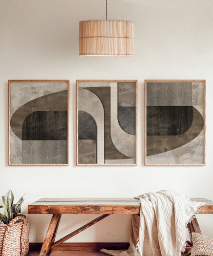 Neutral Abstract Wall Art | Set of 3