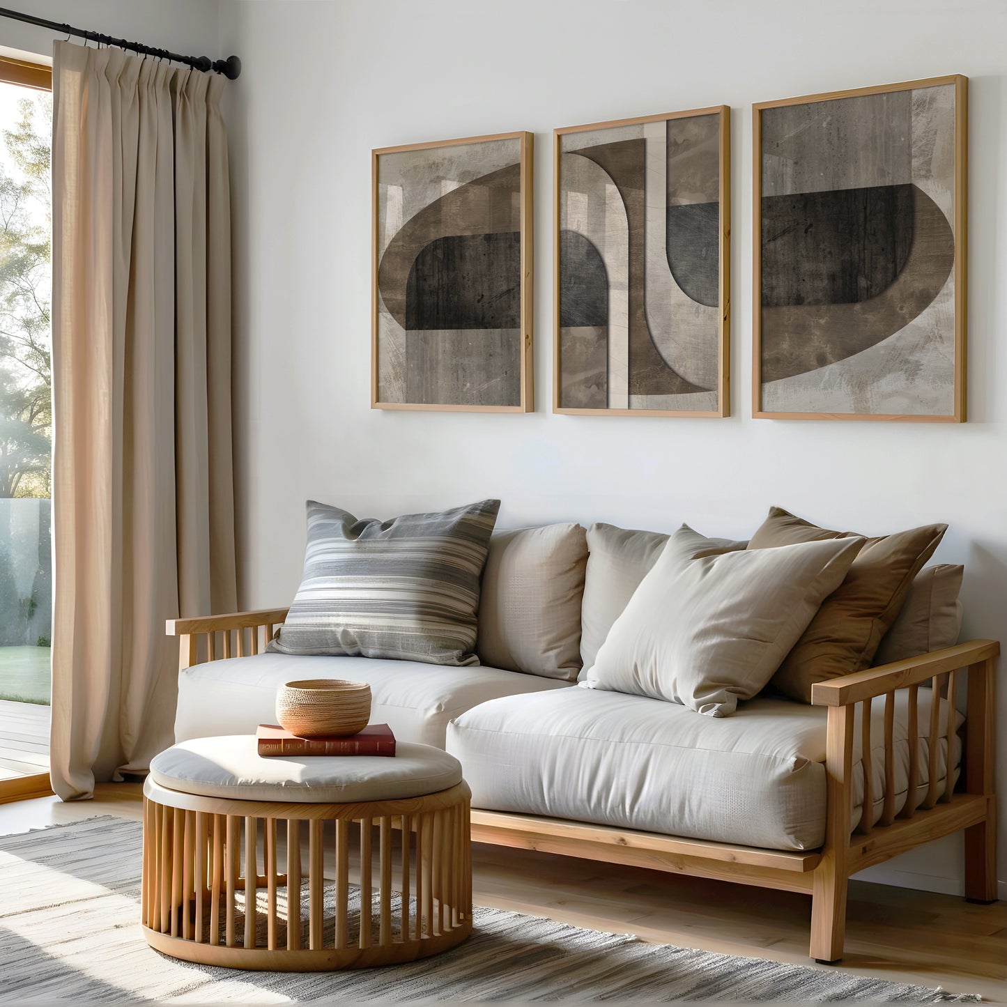 Neutral Abstract Wall Art | Set of 3